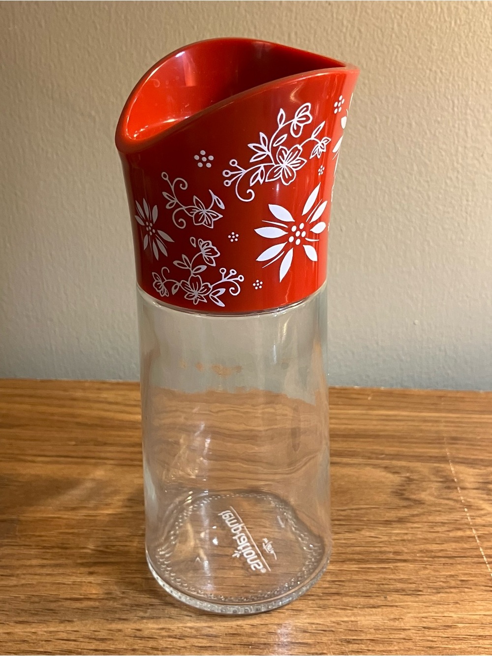 Temp-Tations Red White Floral Spice Grinder Salt Pepper 6.5” Cottagecore